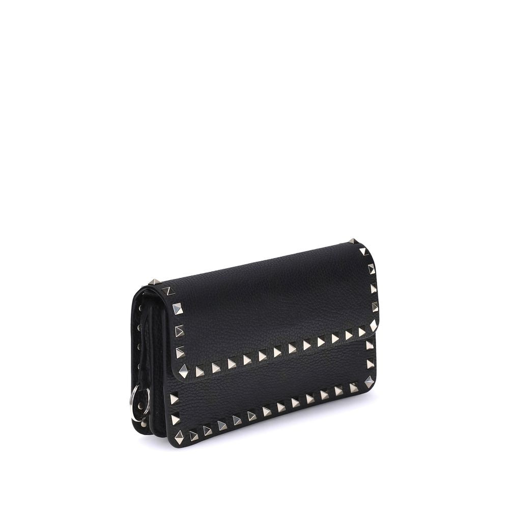 Valentino Garavani Black Calf Leather Bos Taurus Wallet Curated Luxury Accessories by Orvyn