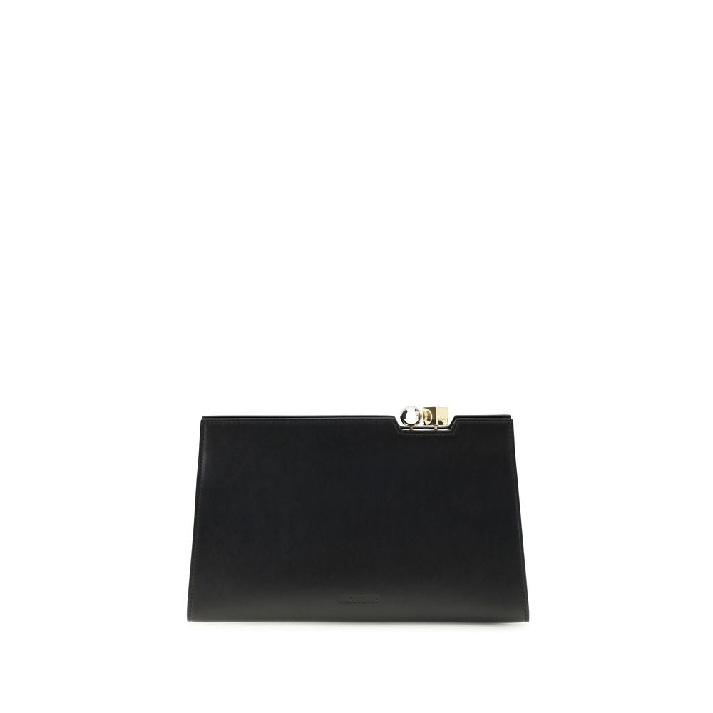 Jacquemus Black Calf Leather Bos Taurus Shoulder Bag Curated Luxury Accessories by Orvyn