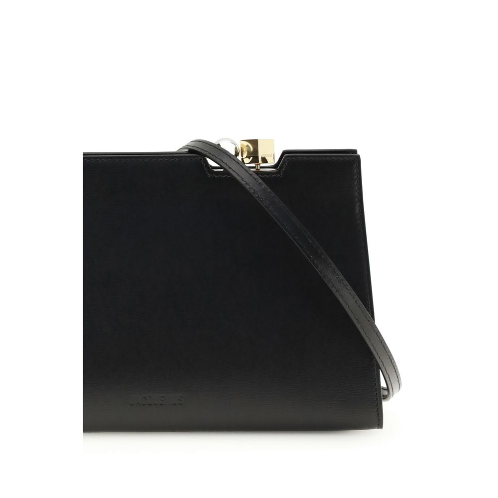 Jacquemus Black Calf Leather Bos Taurus Shoulder Bag Curated Luxury Accessories by Orvyn