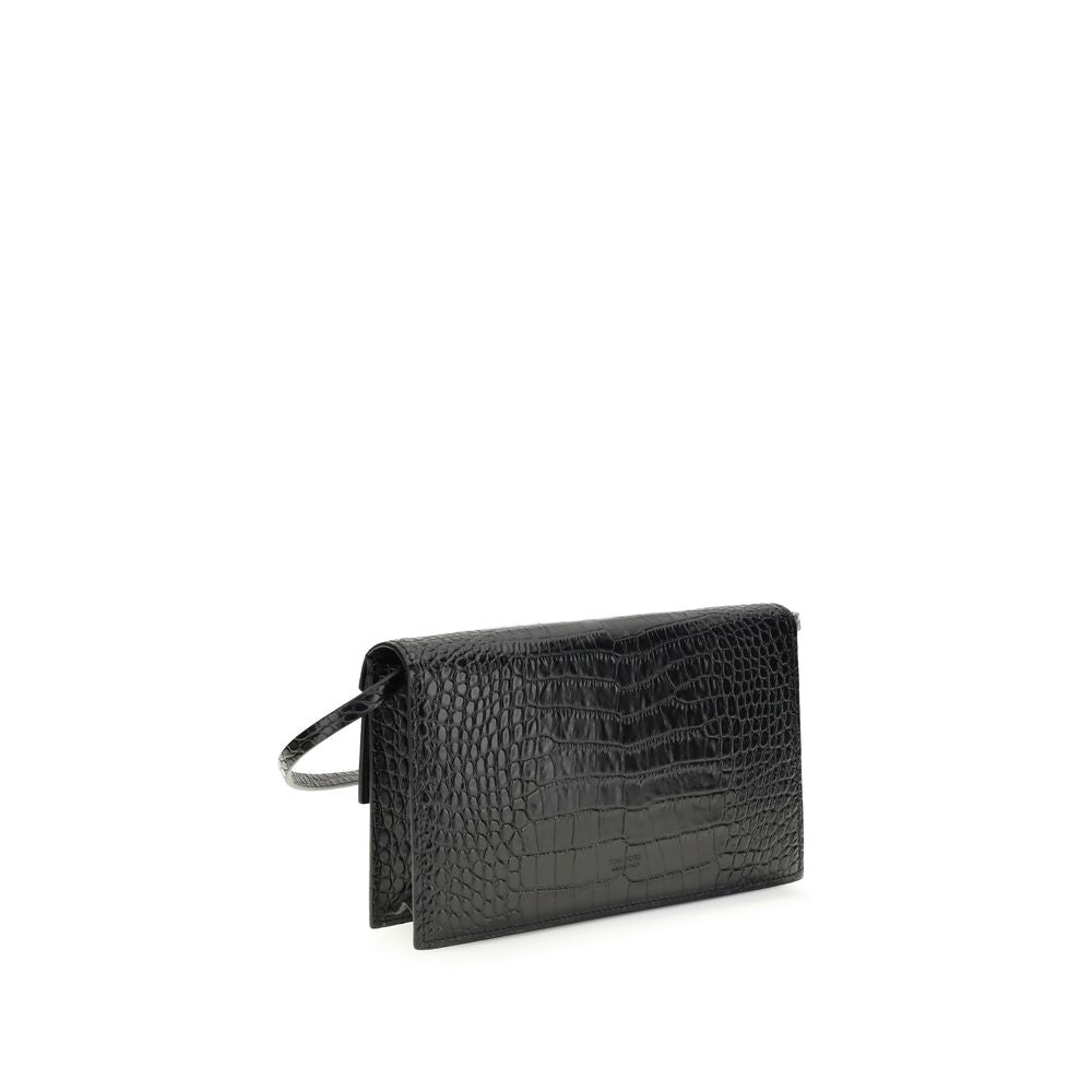 Tom Ford Black Calf Leather Bos Taurus Shoulder Bag Curated Luxury Accessories by Orvyn