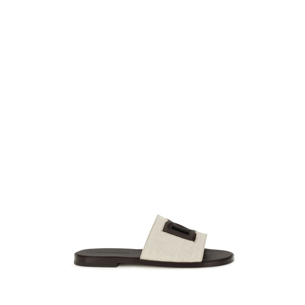 Dolce & Gabbana Beige Calf Leather Bos Taurus Sandals Curated Luxury Accessories by Orvyn