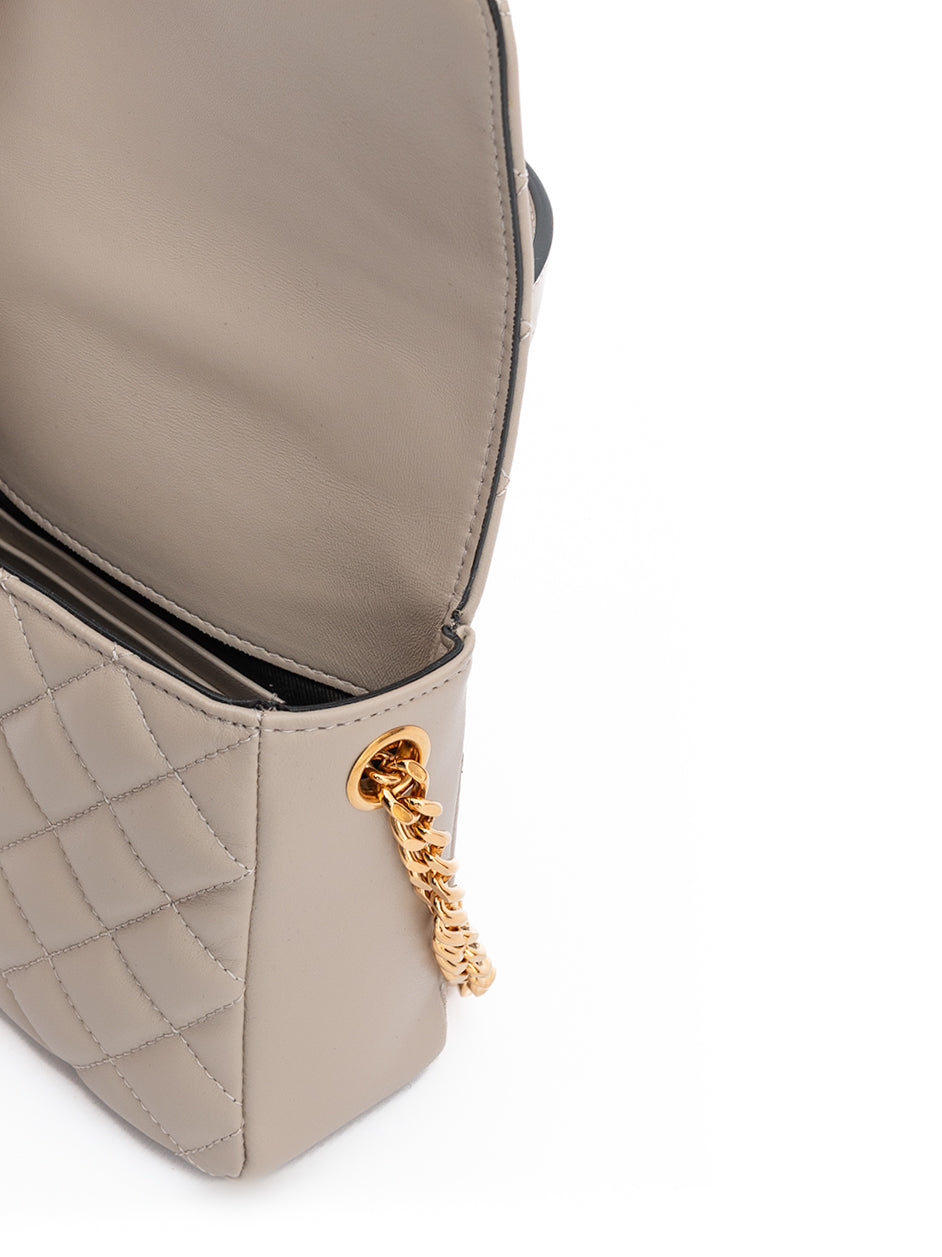 Versace Taupe Quilted Leather Handbag Curated Luxury Accessories by Orvyn