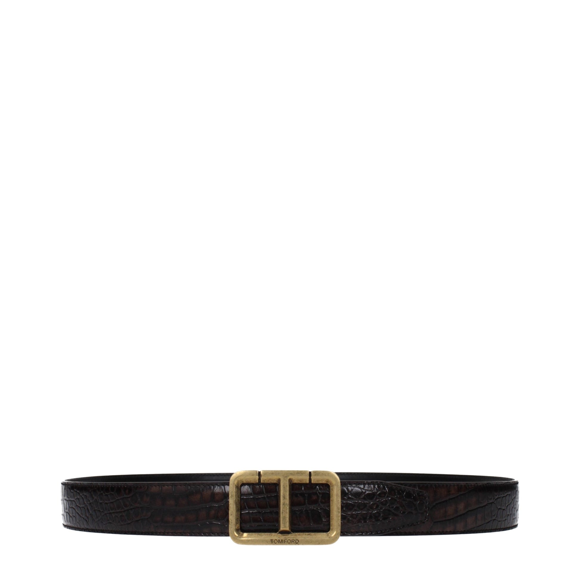 Tom Ford Brown Leather Regular Belt Curated Luxury Accessories by Orvyn