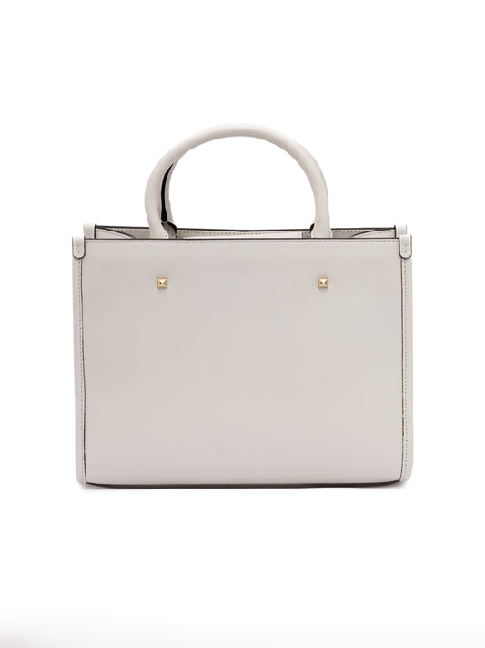 Jimmy Choo White Avenue S Tote Leather Handbag Curated Luxury Accessories by Orvyn