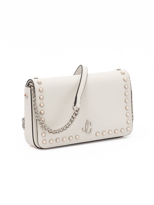 Jimmy Choo White Leather Crossbody Bag Curated Luxury Accessories by Orvyn