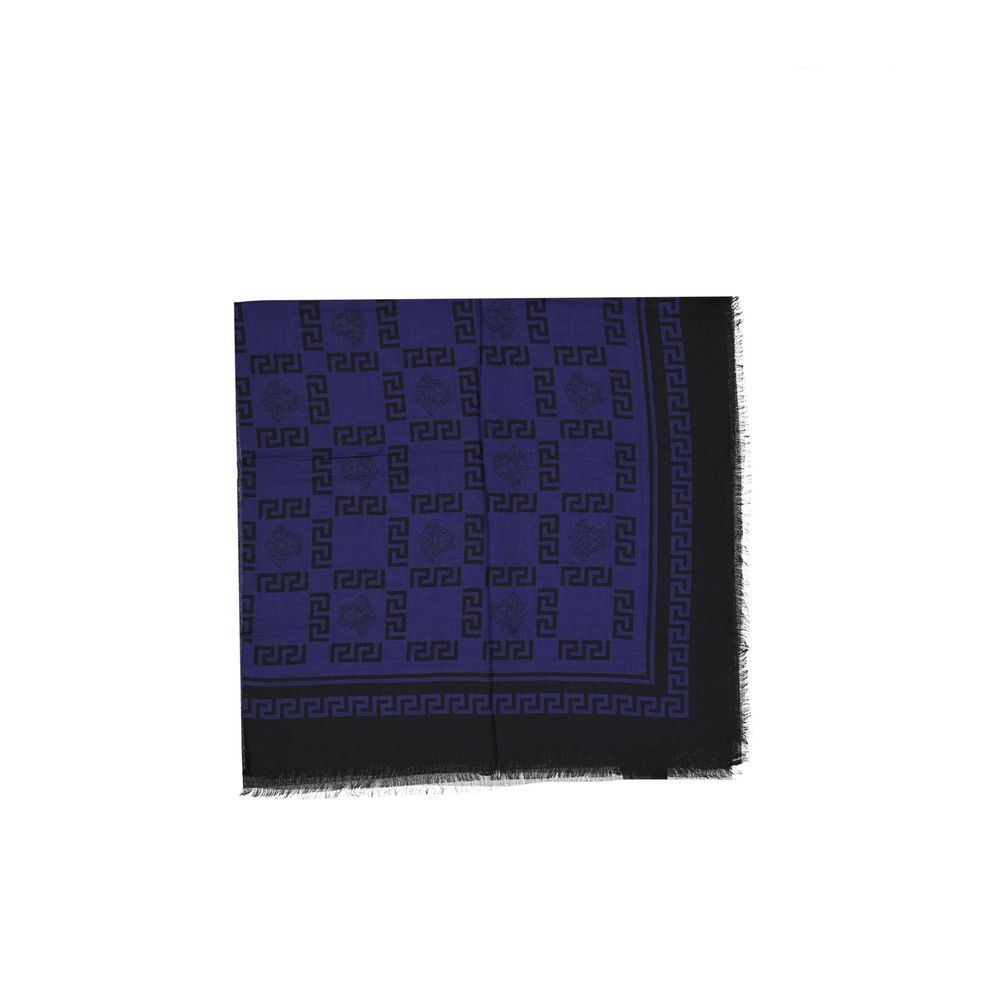 Versace Blue Modal Scarf Curated Luxury Accessories by Orvyn