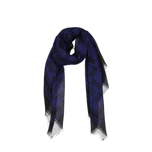 Versace Blue Modal Scarf Curated Luxury Accessories by Orvyn