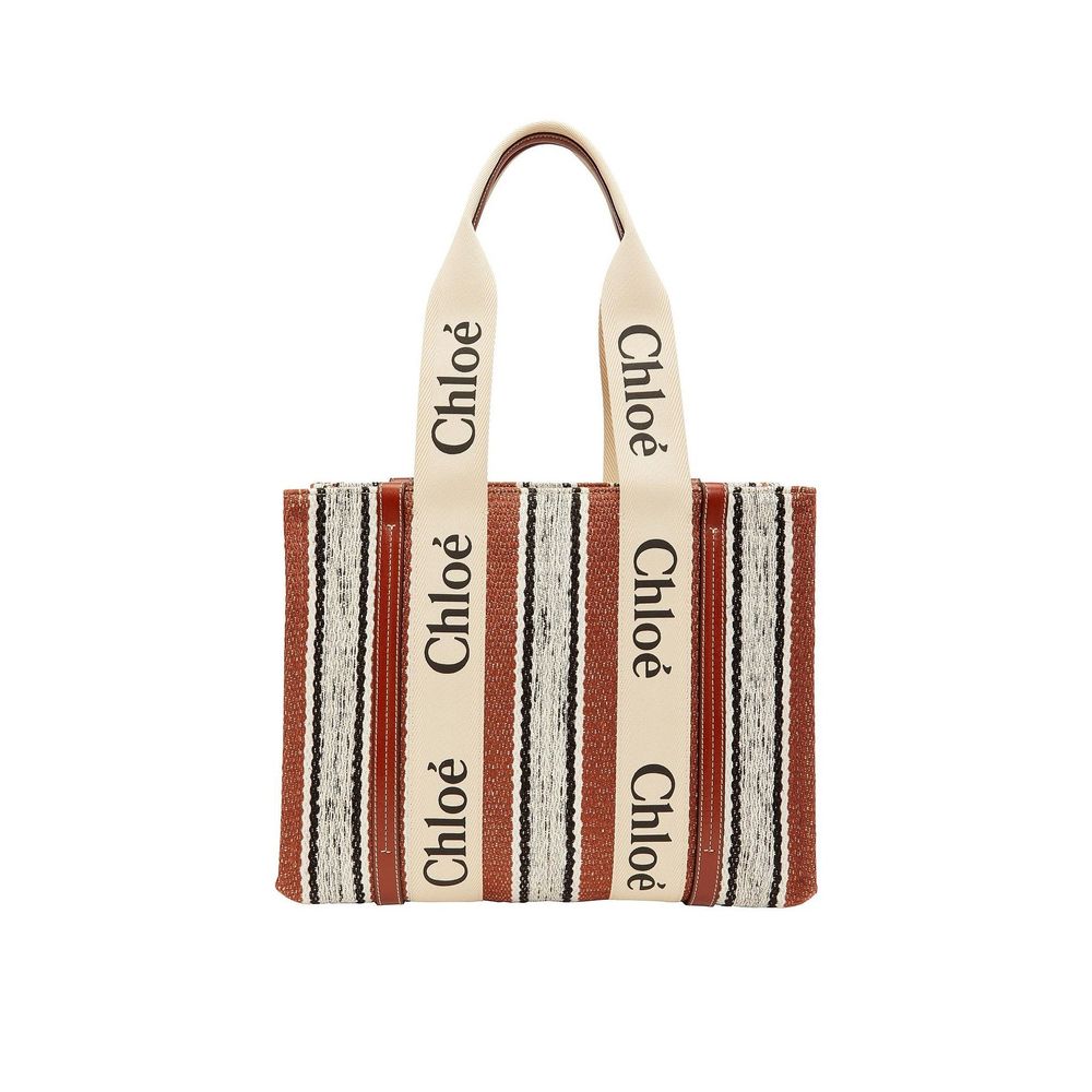 Chloé Brown Linen Tote Bag Curated Luxury Accessories by Orvyn