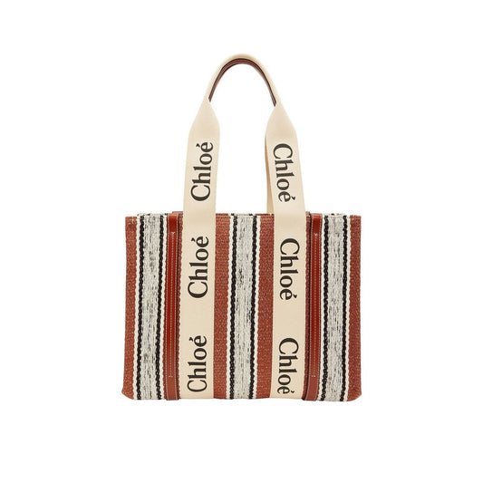 Chloé Brown Linen Tote Bag Curated Luxury Accessories by Orvyn