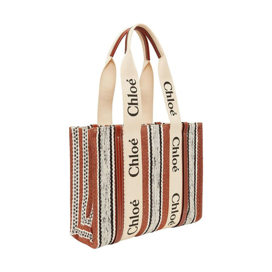 Chloé Brown Linen Tote Bag Curated Luxury Accessories by Orvyn