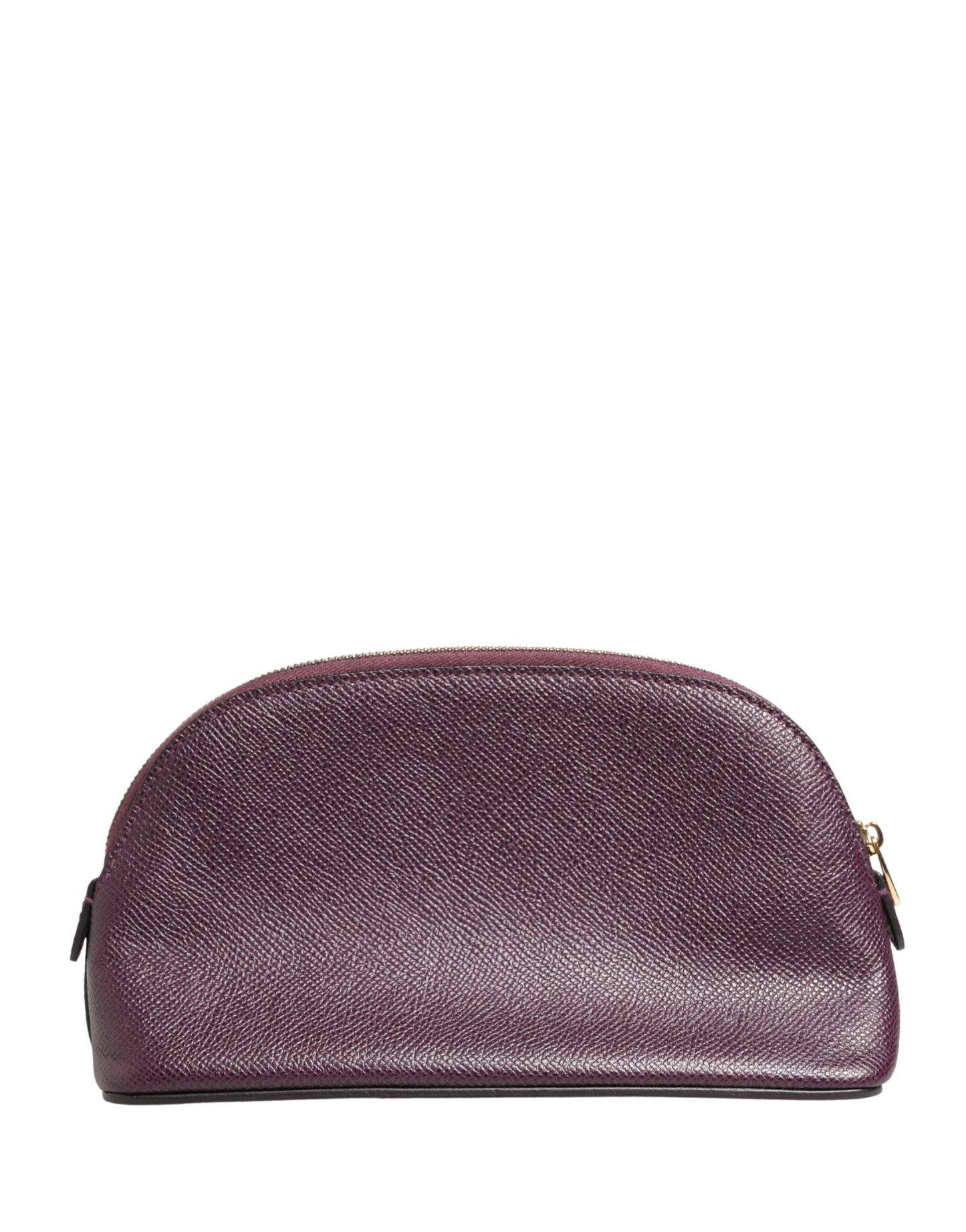 Dolce & Gabbana Dark Purple Leather DG Logo Zip Around Hand Purse Wallet Curated Luxury Accessories by Orvyn