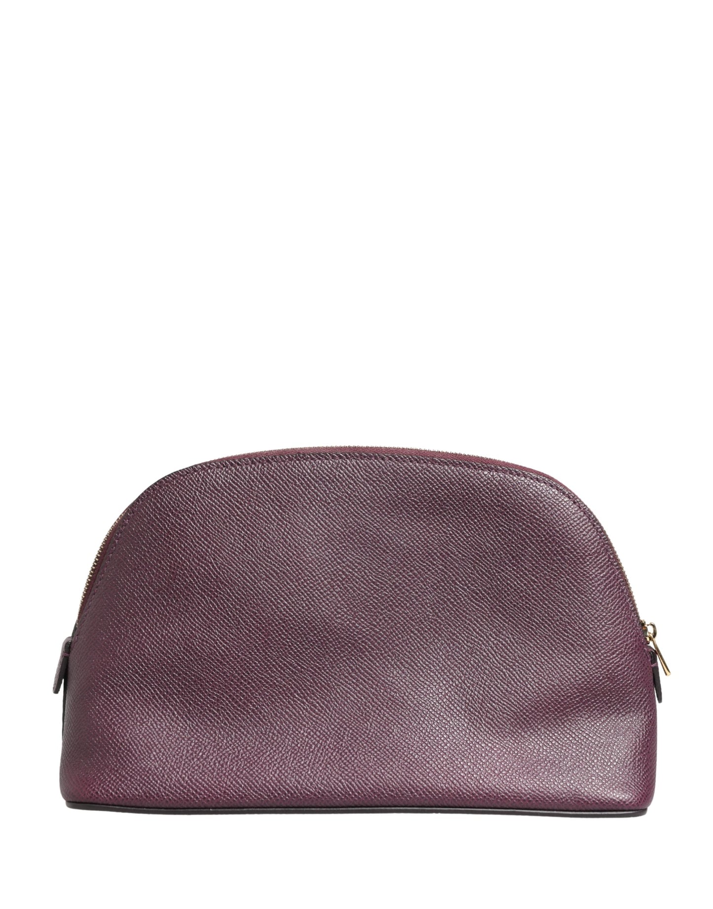 Dolce & Gabbana Dark Purple Leather DG Logo Zip Around Hand Purse Wallet Curated Luxury Accessories by Orvyn