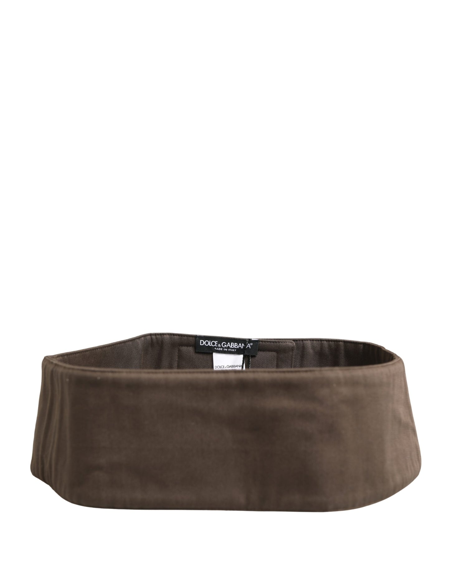 Dolce & Gabbana Brown Viscose Wide Belt Waist Cummerband Men Curated Luxury Accessories by Orvyn