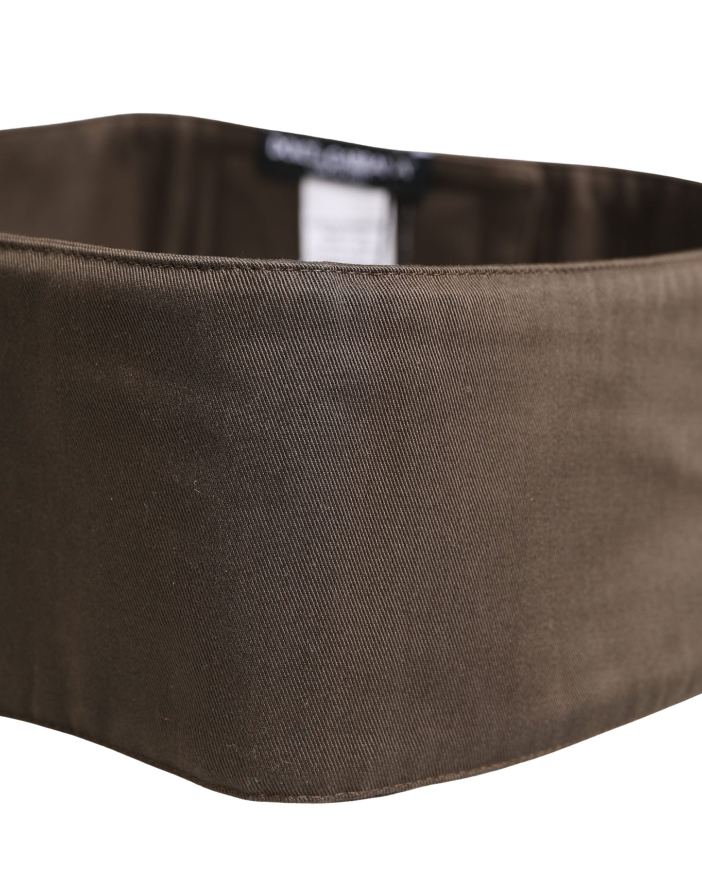 Dolce & Gabbana Brown Viscose Wide Belt Waist Cummerband Men Curated Luxury Accessories by Orvyn