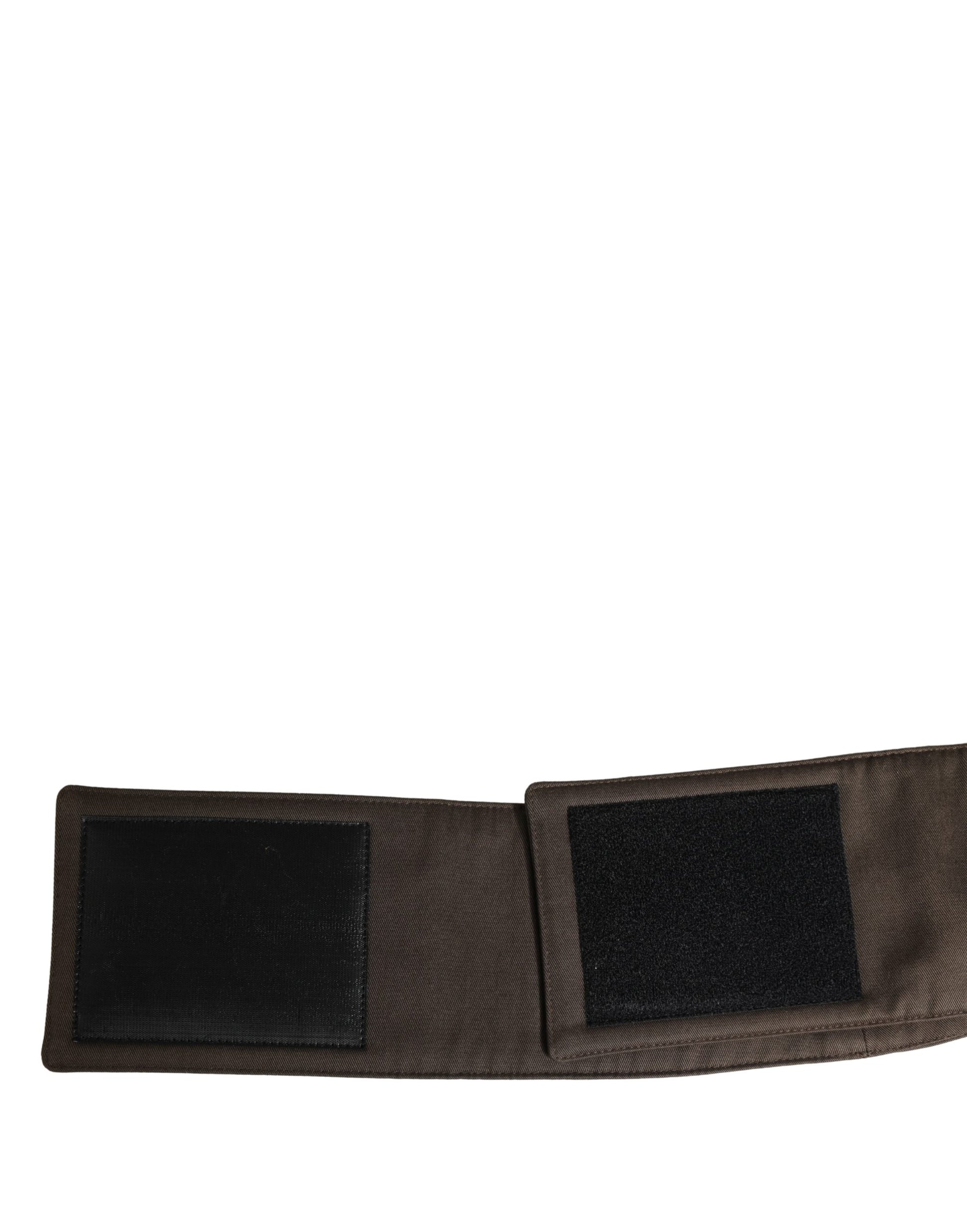 Dolce & Gabbana Brown Viscose Wide Belt Waist Cummerband Men Curated Luxury Accessories by Orvyn