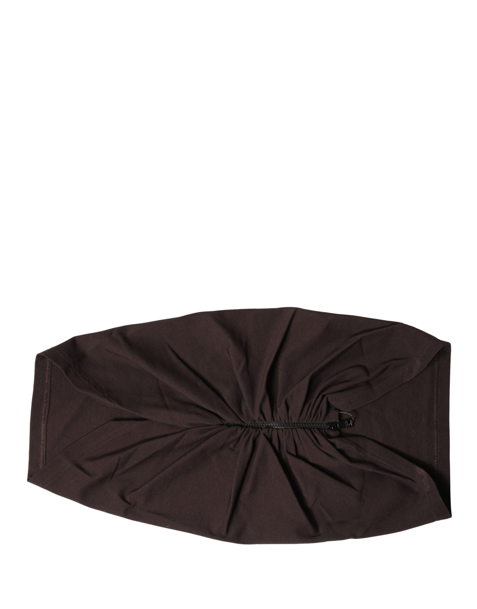 Dolce & Gabbana Brown Viscose Wide Belt Waist Cummerband Men Curated Luxury Accessories by Orvyn
