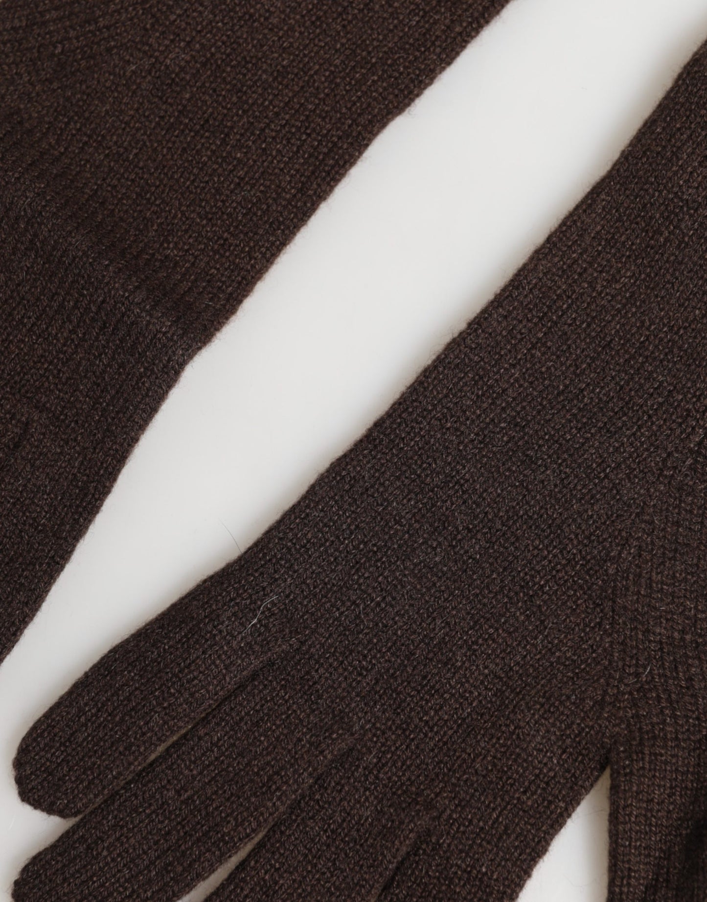 Dolce & Gabbana Brown Cashmere Knitted Elbow Length Mitten Gloves Curated Luxury Accessories by Orvyn