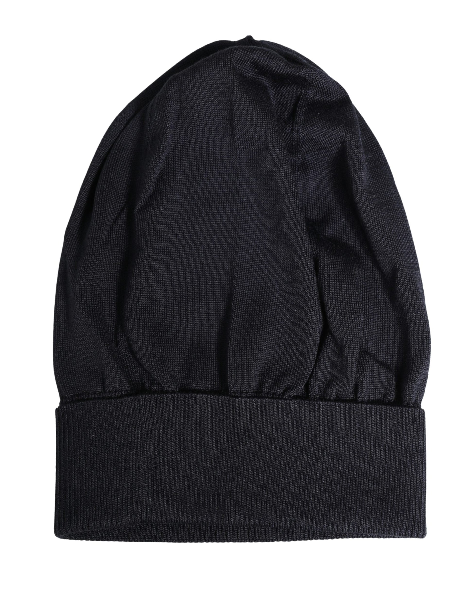 Dolce & Gabbana Black Solid Wool Knitted Winter Beanie Cap Hat Curated Luxury Accessories by Orvyn