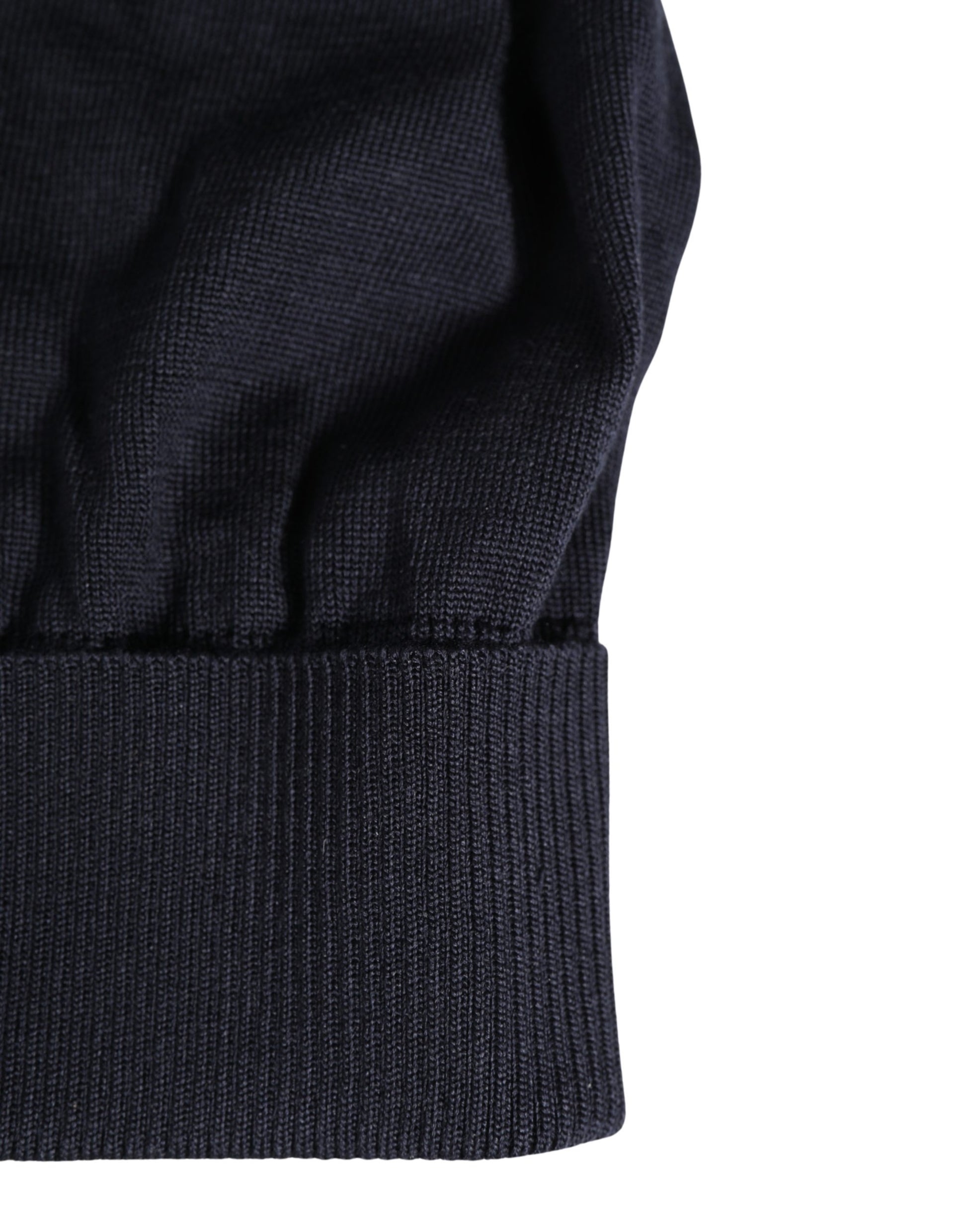Dolce & Gabbana Black Solid Wool Knitted Winter Beanie Cap Hat Curated Luxury Accessories by Orvyn