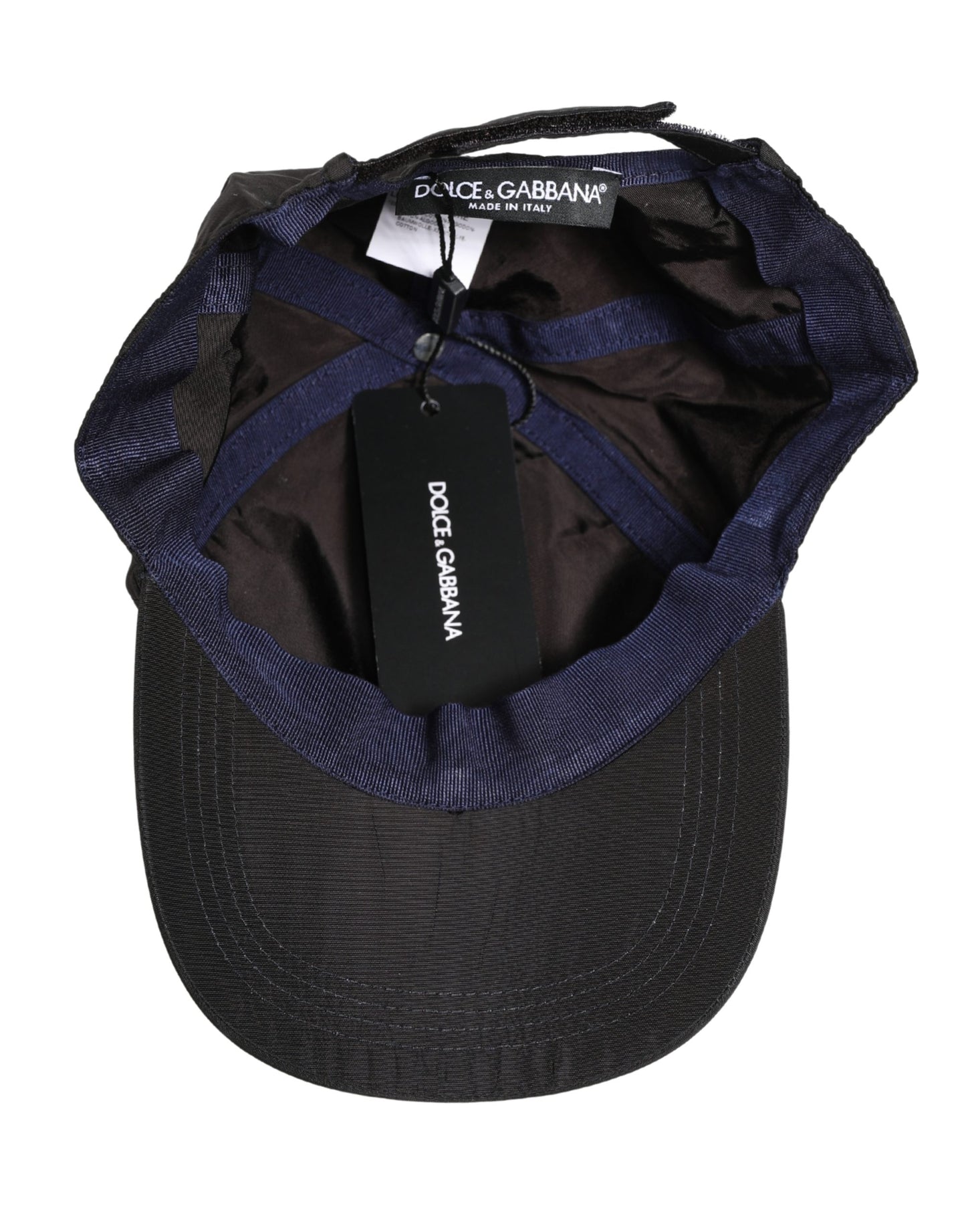 Dolce & Gabbana Men Black Cotton 6 Panels Baseball Cap Hat Curated Luxury Accessories by Orvyn
