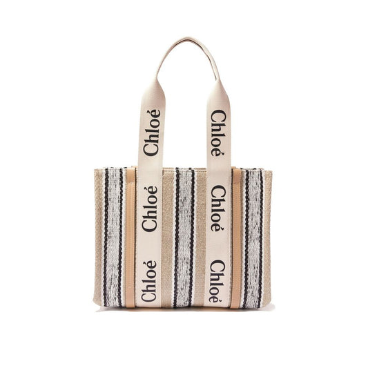Chloé Beige Linen Tote Bag Curated Luxury Accessories by Orvyn
