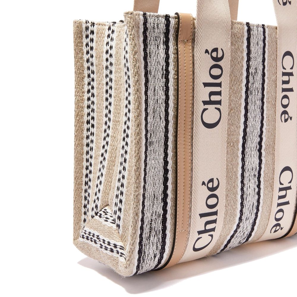Chloé Beige Linen Tote Bag Curated Luxury Accessories by Orvyn