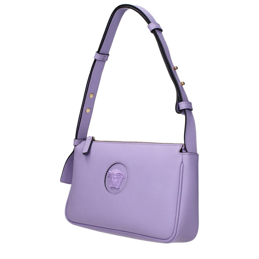 Versace Purple Leather Shoulder Bag Curated Luxury Accessories by Orvyn