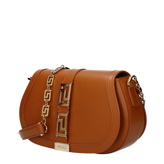Versace Brown Leather Shoulder Bag Curated Luxury Accessories by Orvyn