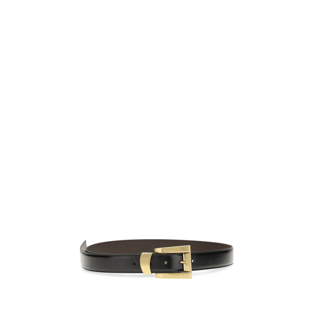 Versace Brown Calf Leather Bos Taurus Regular Belt Curated Luxury Accessories by Orvyn