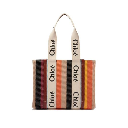 Chloé Beige Linen Tote Bag Curated Luxury Accessories by Orvyn