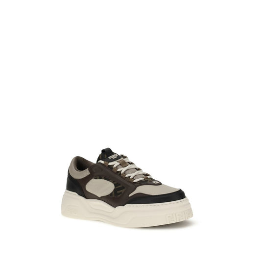 Fendi Black Calf Leather Bos Taurus Chunky Sneakers Curated Luxury Accessories by Orvyn