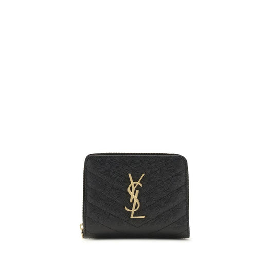 Saint Laurent Black Calf Leather Bos Taurus Wallet Curated Luxury Accessories by Orvyn