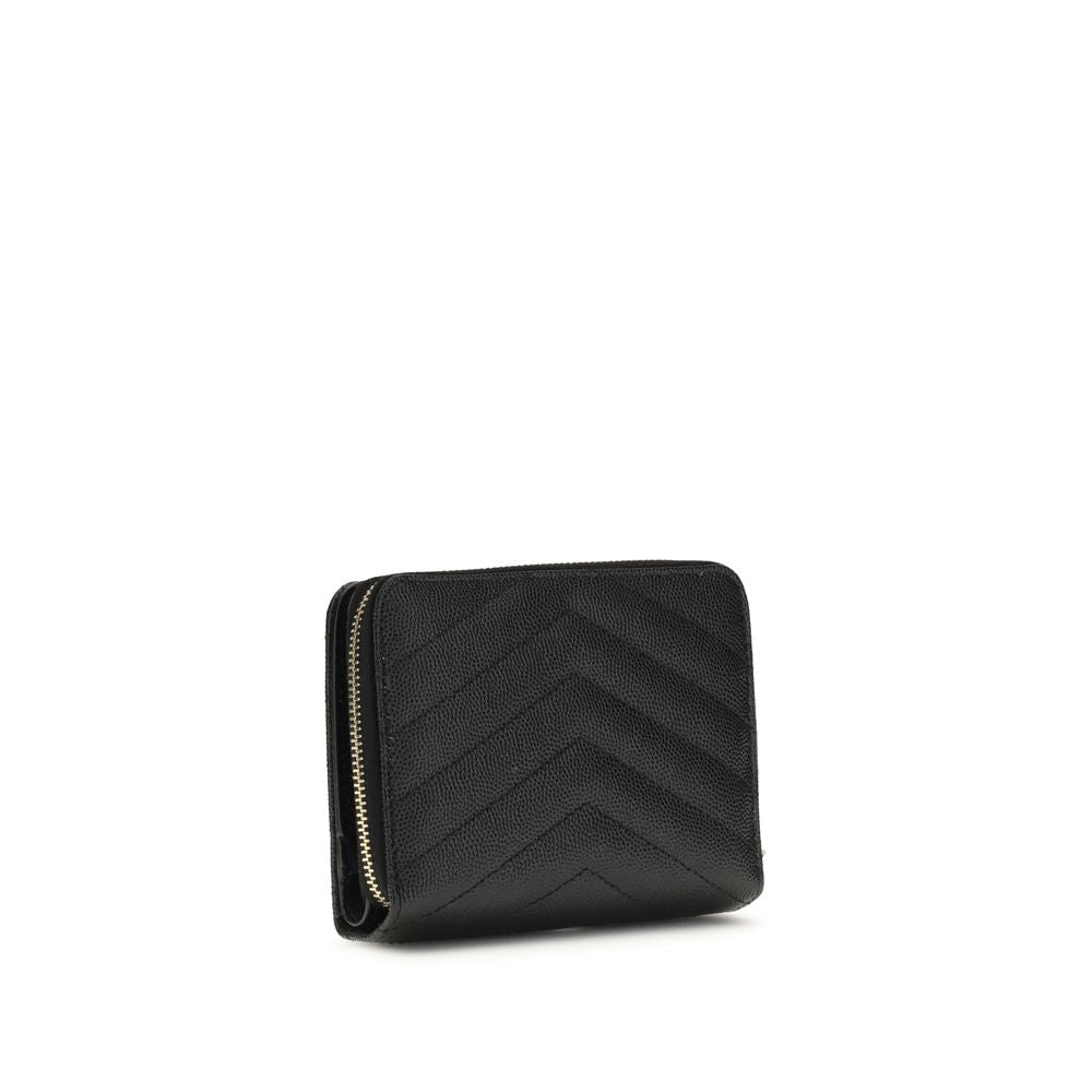 Saint Laurent Black Calf Leather Bos Taurus Wallet Curated Luxury Accessories by Orvyn