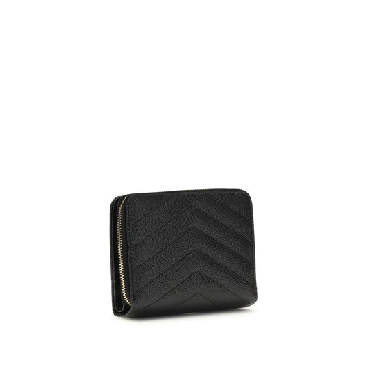 Saint Laurent Black Calf Leather Bos Taurus Wallet Curated Luxury Accessories by Orvyn