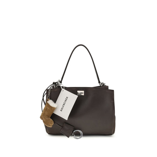 Balenciaga Brown Calf Leather Bos Taurus Shoulder Bag Curated Luxury Accessories by Orvyn