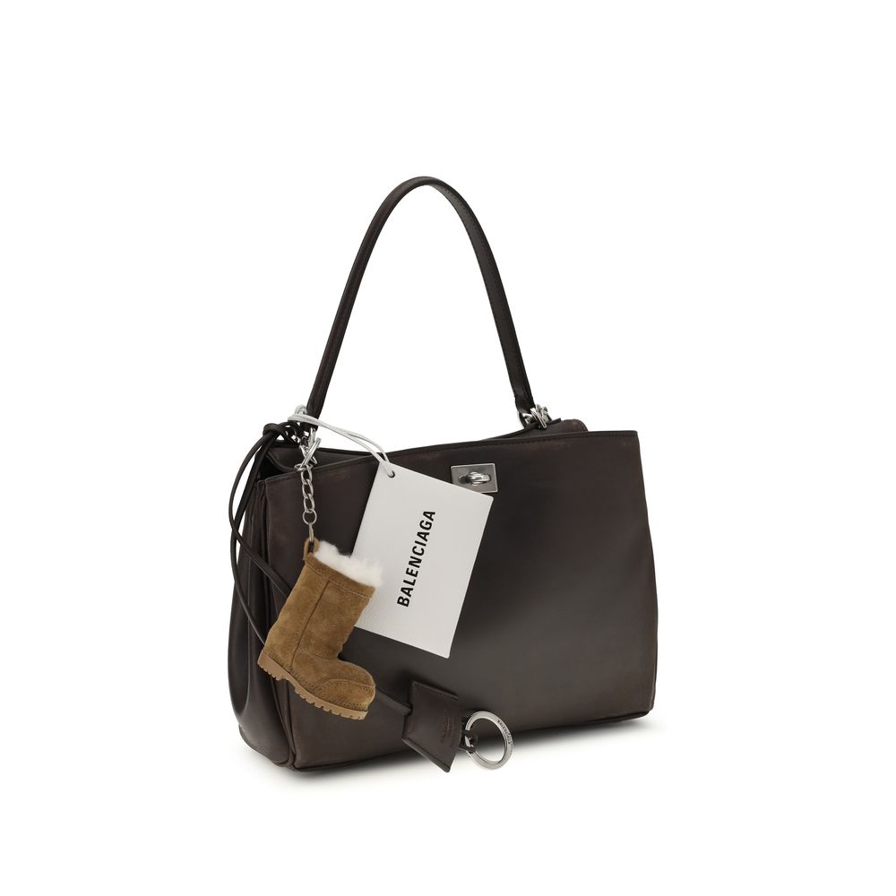 Balenciaga Brown Calf Leather Bos Taurus Shoulder Bag Curated Luxury Accessories by Orvyn