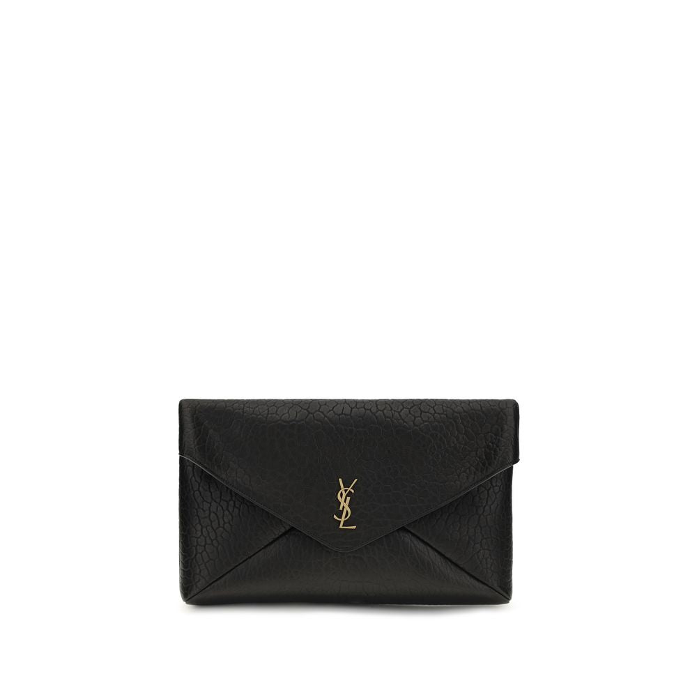 Saint Laurent Black Cassandre Clutch Bag Mini Shoulder Bag Curated Luxury Accessories by Orvyn