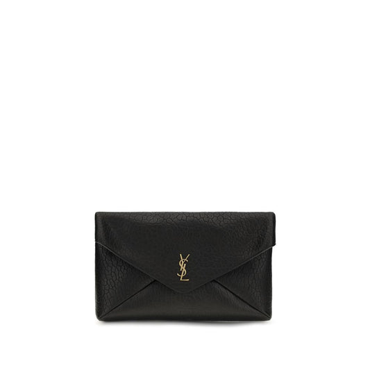Saint Laurent Black Cassandre Clutch Bag Mini Shoulder Bag Curated Luxury Accessories by Orvyn