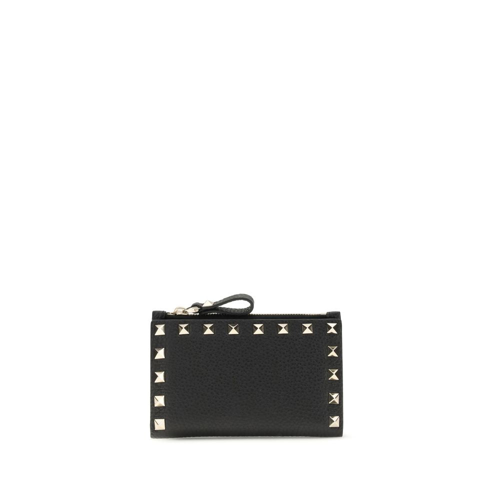 Valentino Garavani Black Calf Leather Bos Taurus Wallet Curated Luxury Accessories by Orvyn