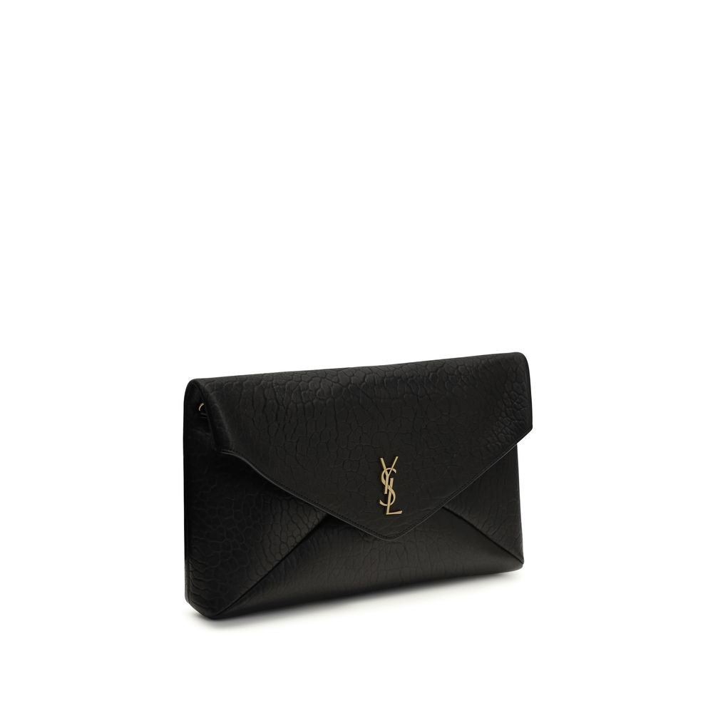 Saint Laurent Black Cassandre Clutch Bag Mini Shoulder Bag Curated Luxury Accessories by Orvyn