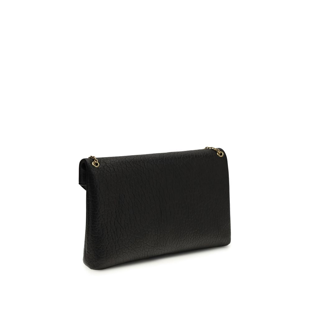 Saint Laurent Black Cassandre Clutch Bag Mini Shoulder Bag Curated Luxury Accessories by Orvyn