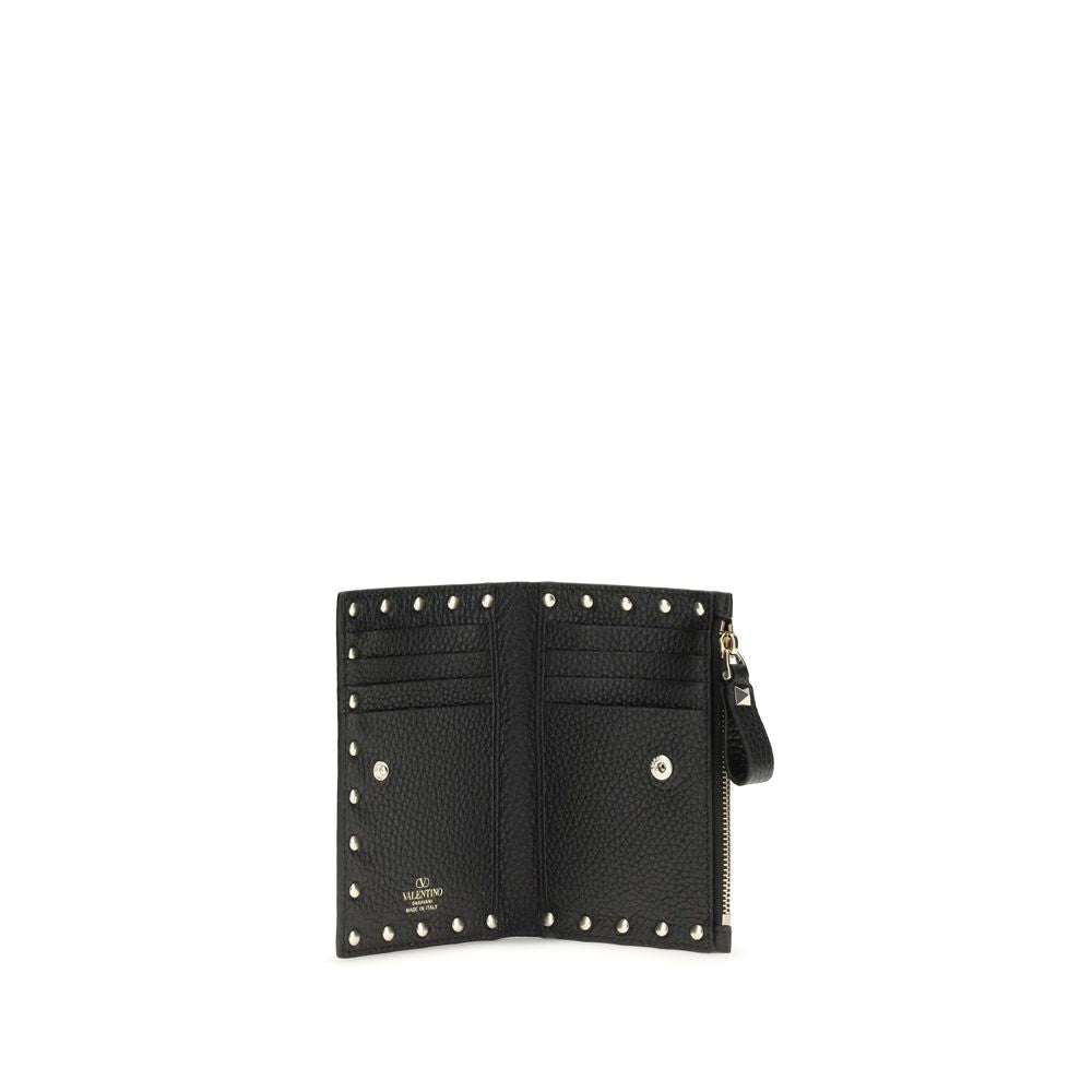 Valentino Garavani Black Calf Leather Bos Taurus Wallet Curated Luxury Accessories by Orvyn