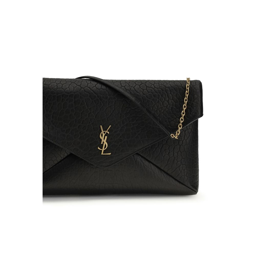 Saint Laurent Black Cassandre Clutch Bag Mini Shoulder Bag Curated Luxury Accessories by Orvyn