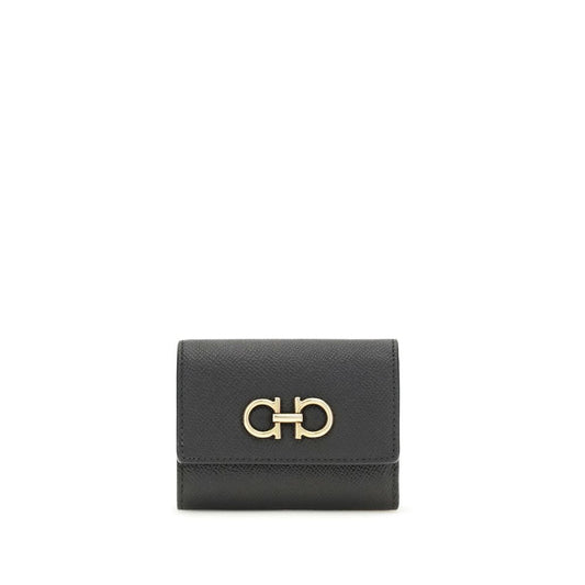 Ferragamo Black Calf Leather Bos Taurus Wallet Curated Luxury Accessories by Orvyn