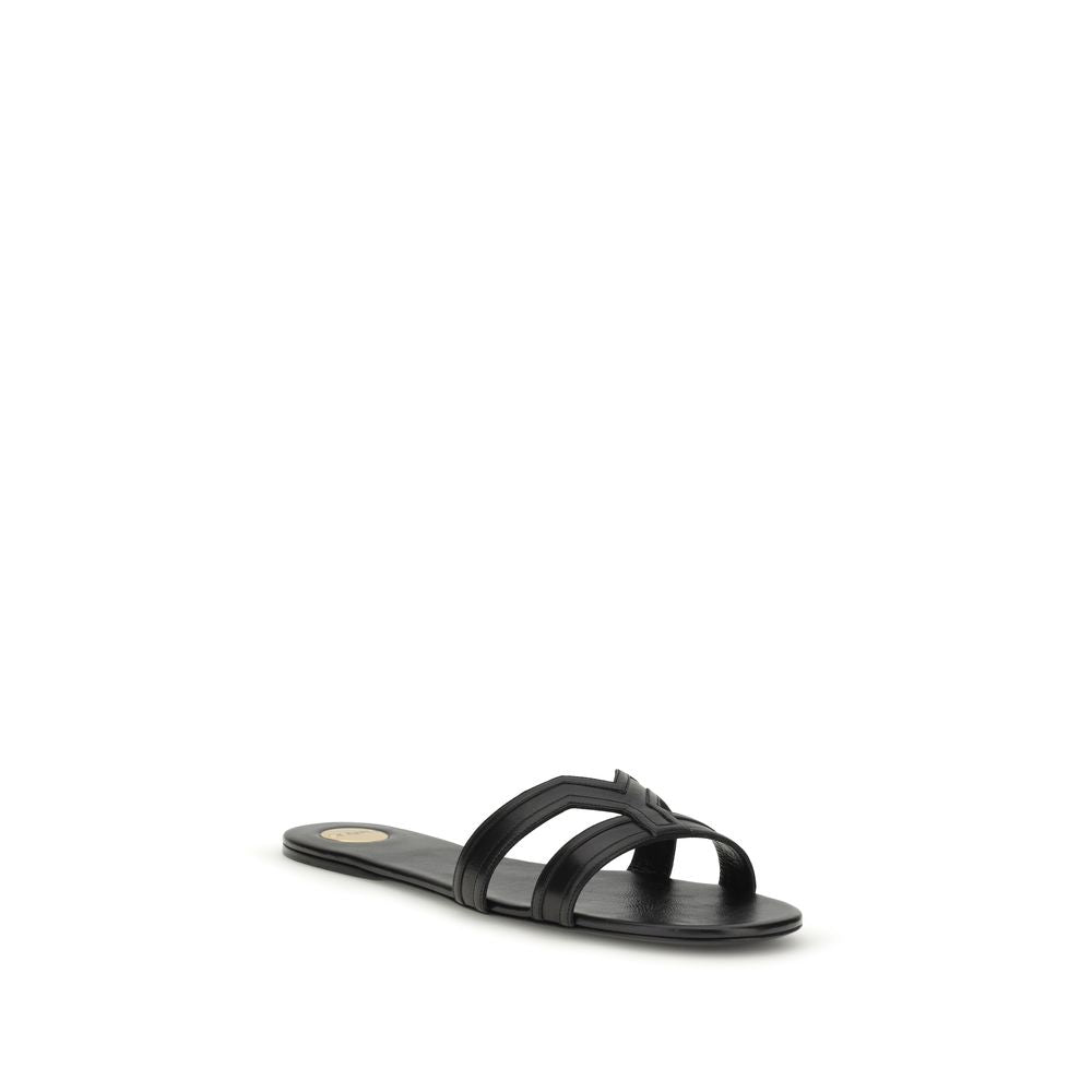 Saint Laurent Black Mabrouka Sandals