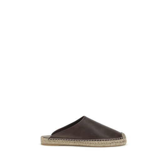 Brunello Cucinelli Brown Calf Leather Bos Taurus Espadrilles Curated Luxury Accessories by Orvyn
