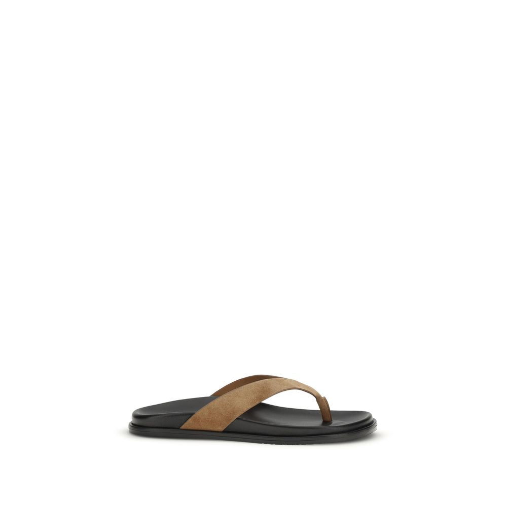 Stuart Weitzman Multicolor Calf Leather Bos Taurus Flip-Flop Sandals Curated Luxury Accessories by Orvyn