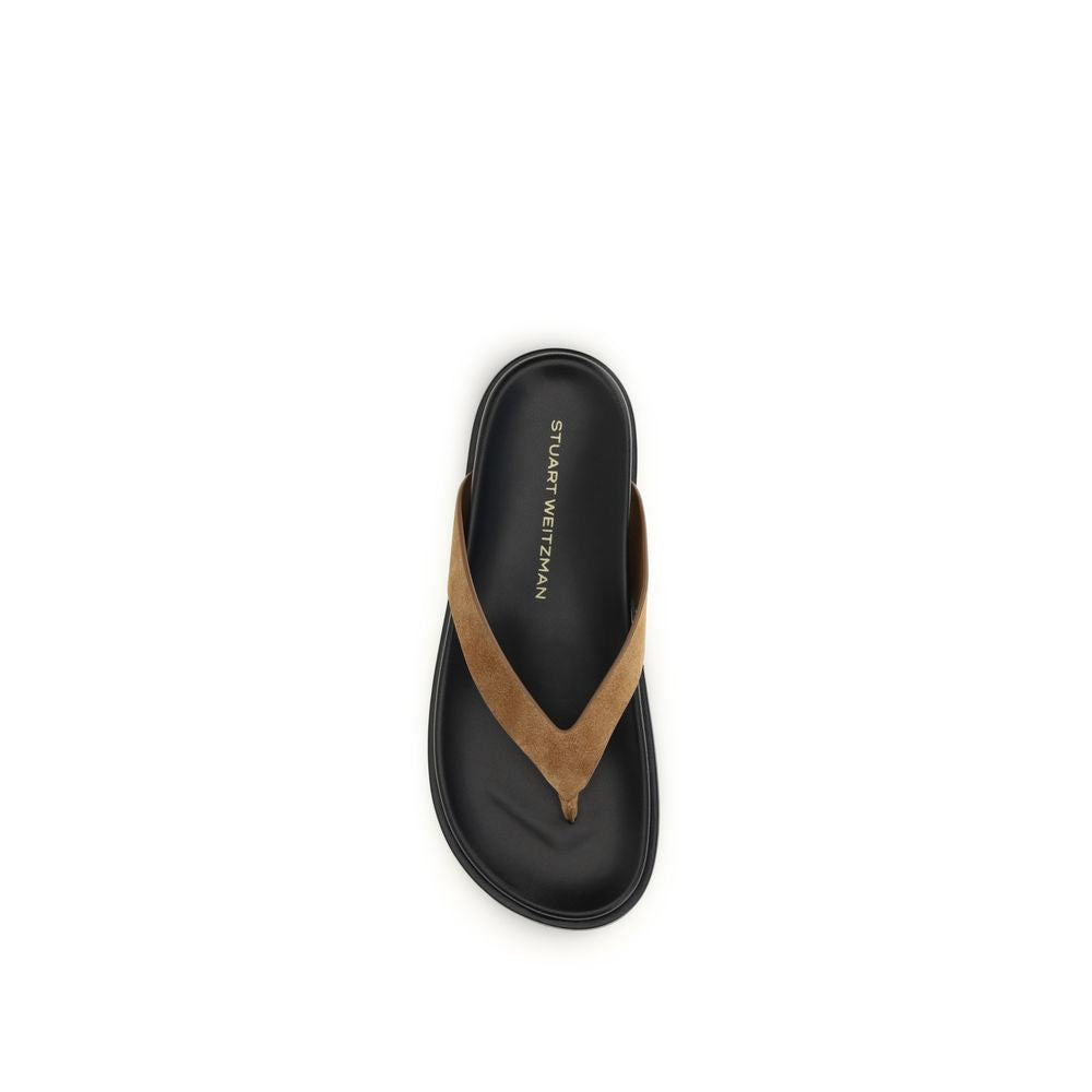 Stuart Weitzman Multicolor Calf Leather Bos Taurus Flip-Flop Sandals Curated Luxury Accessories by Orvyn