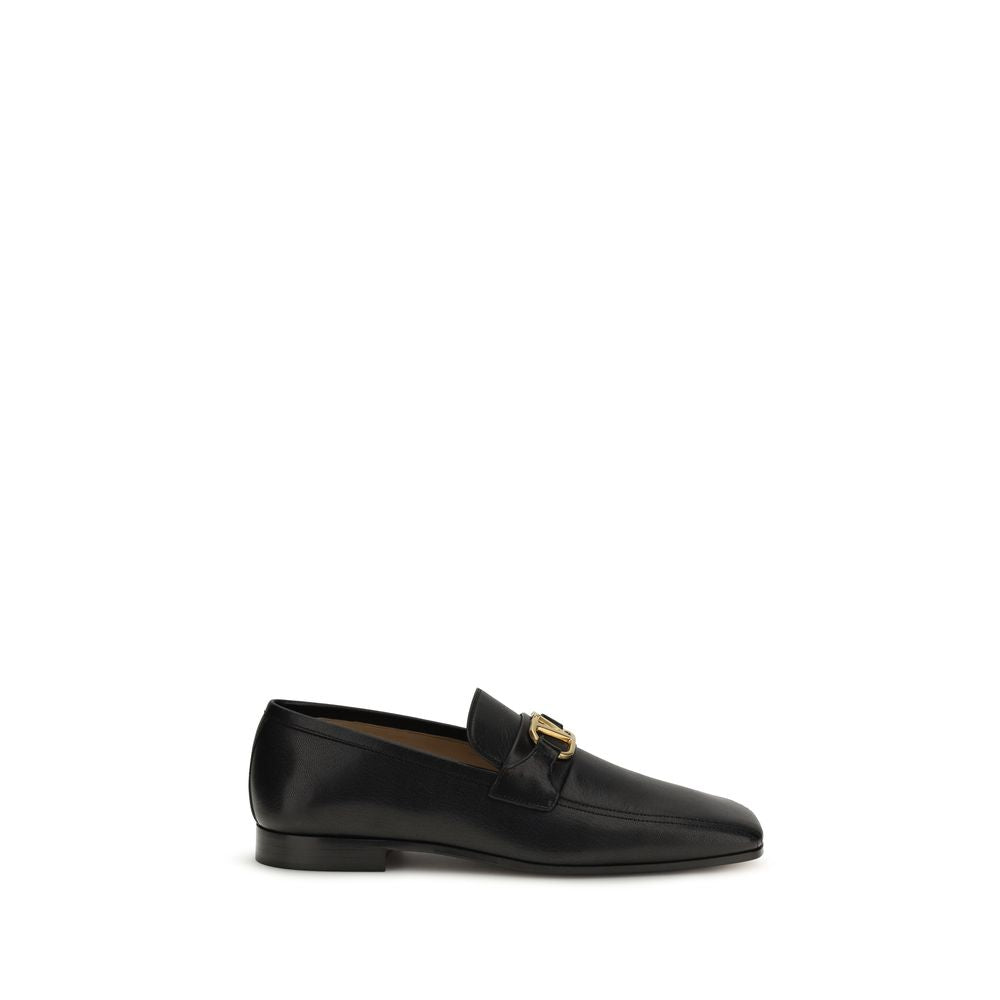 Valentino Garavani Black Goatskin Slip-On Loafers Curated Luxury Accessories by Orvyn