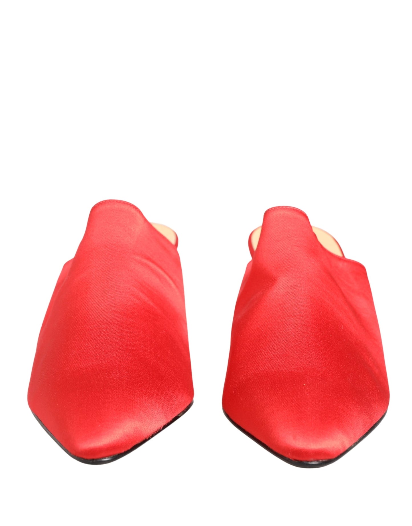 Dolce & Gabbana Red Suede Heel Mule Shoes Curated Luxury Accessories by Orvyn